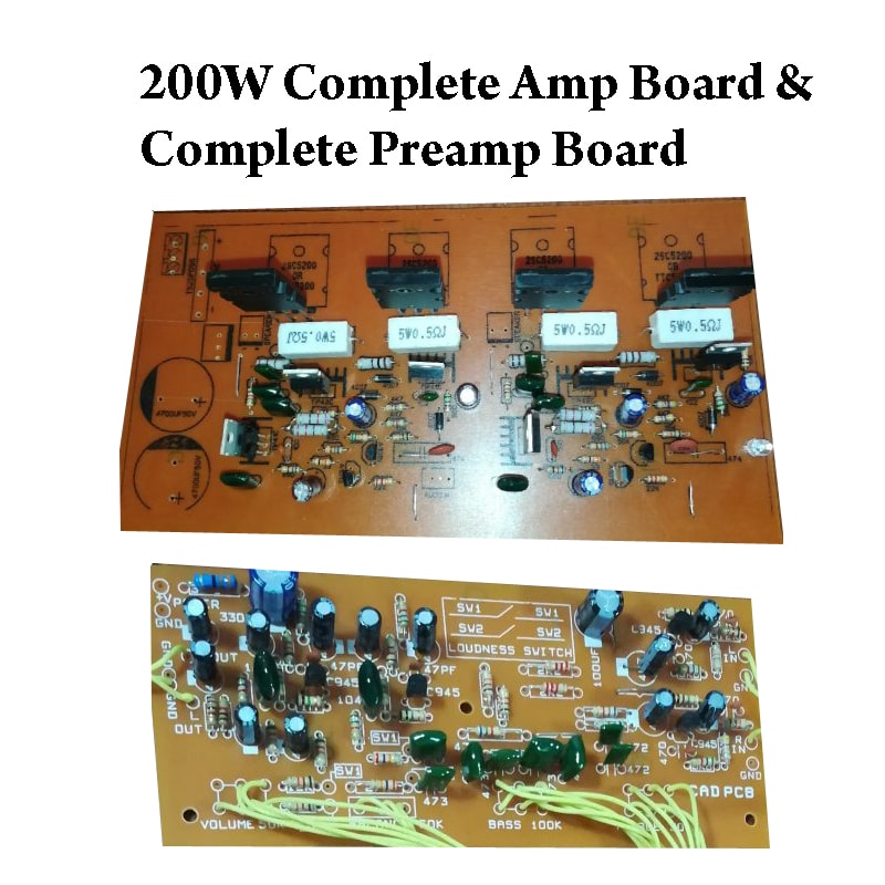 200W Complete Amp Board & Pre amp Board