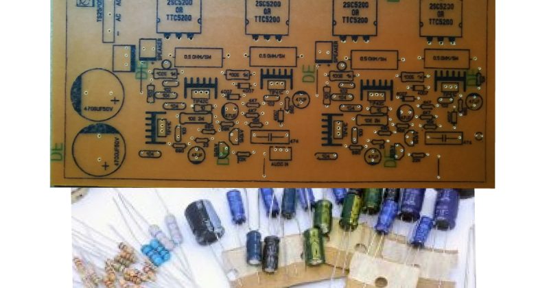 200W Power Amplifier PCB & Parts