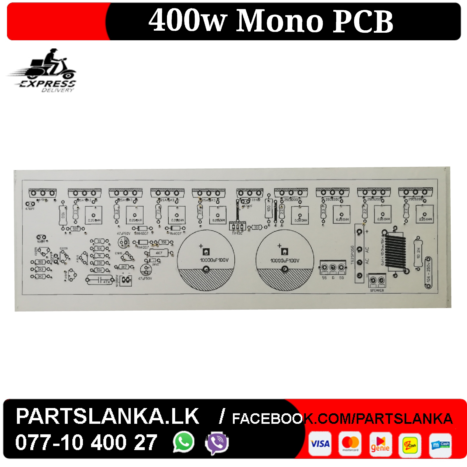 400W Mono 2PCB