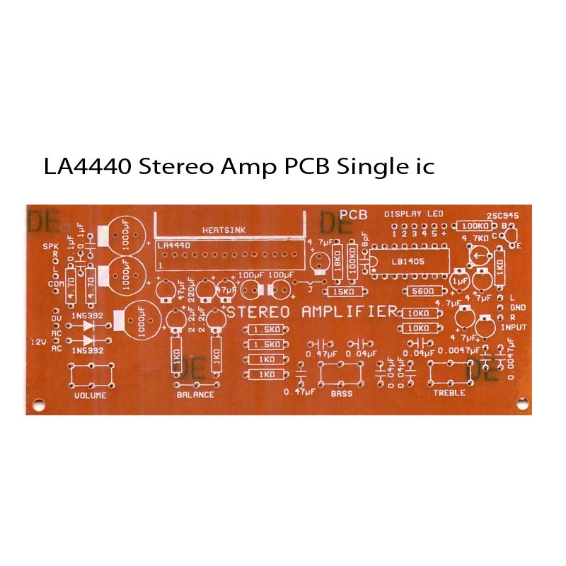 LA4440 Single IC Amp PCB