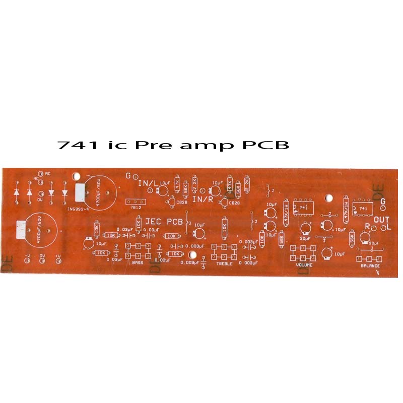 741 IC PRE AMP PCB