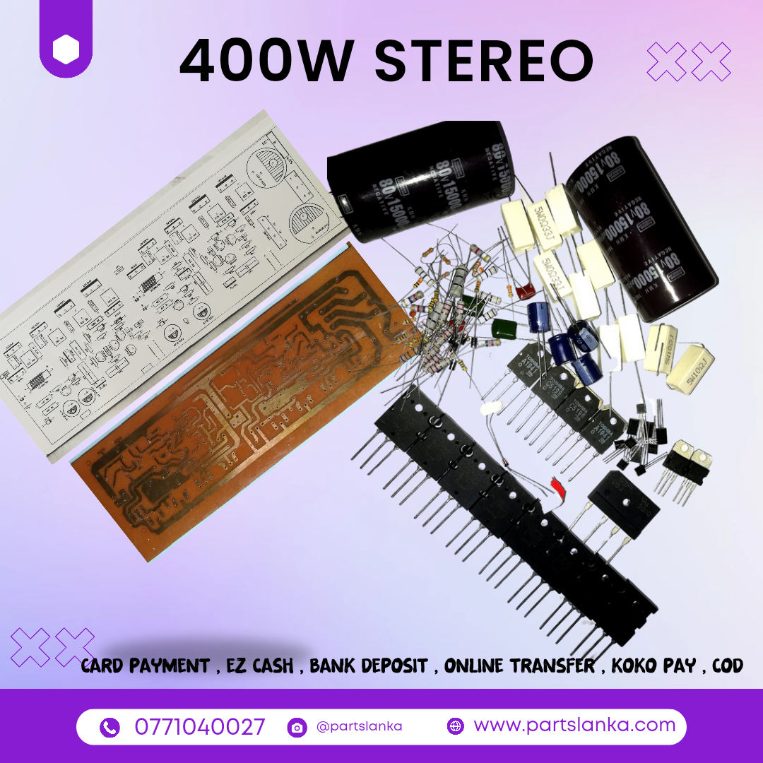 400W Stereo Amplifier PCB + Parts